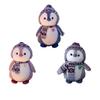 Cute Penguin Plush Toy With Christmas Scarf And Hat Soft Stuffed Animal For Girls And Kids 20cm Grey Penguin