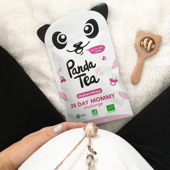 Panda Tea - Maternitea - Infusion Maternité - Parfum Fraise & Fruits Rouges - BIO - 28 sachets