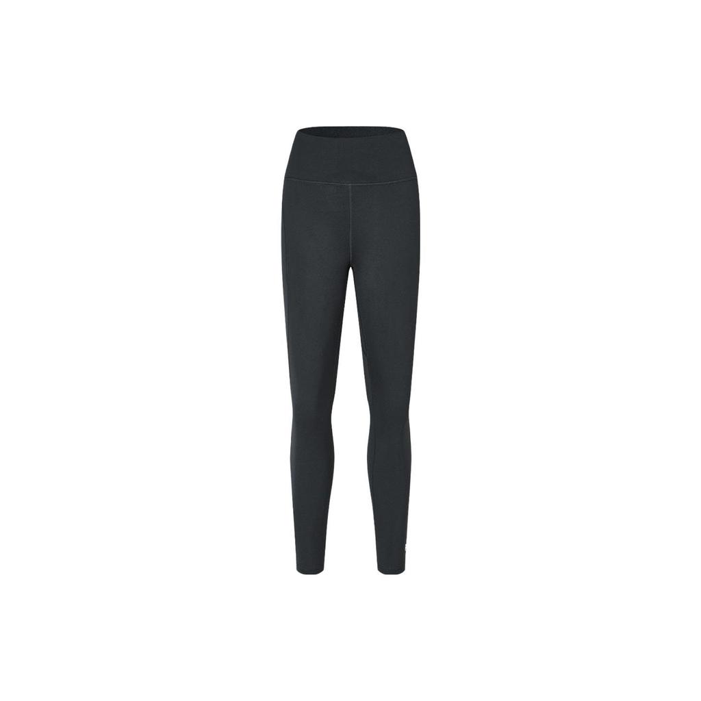 Fila Solid High-Waisted Fitness Knitted Leggings Women Leggings Deep-Black A11W341607F-BK