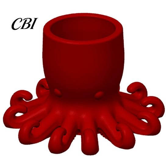 Pen Holder 3D Printed Holder, Octopus Shape Pencil Cup, Cute Creative Stand Ocean Animal Desktop Organizer for Home Office Accessory