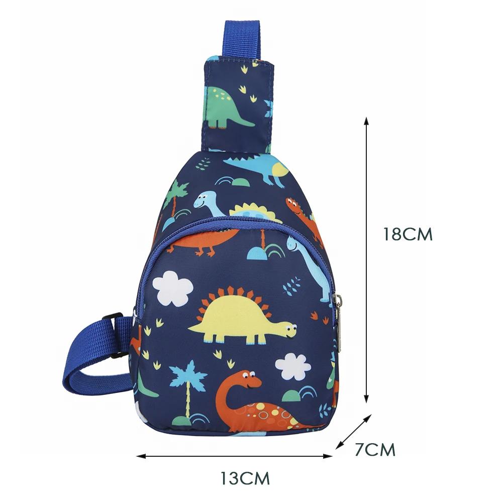 Kinder Brusttasche Dinosaurier Horn Pferd Druck Rucksack Kinder Niedliche Cartoon Schultertasche Mini Umhängetasche Lässige Geldbörse für Kinder