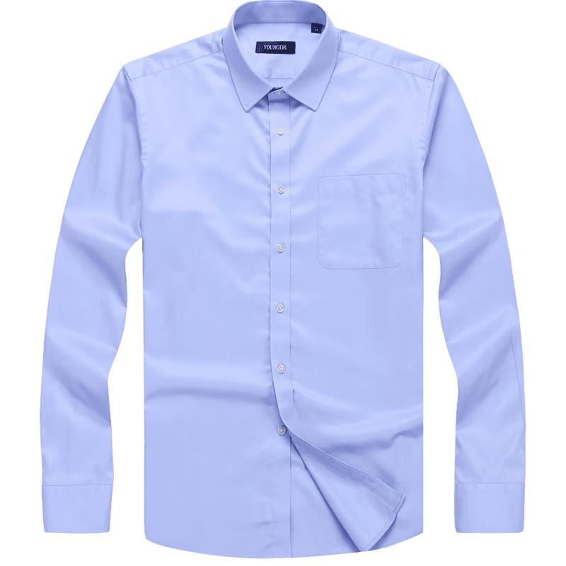 YOUNGOR Men s Long Sleeve Casual Formal Shirt GLDP10171IJA 45