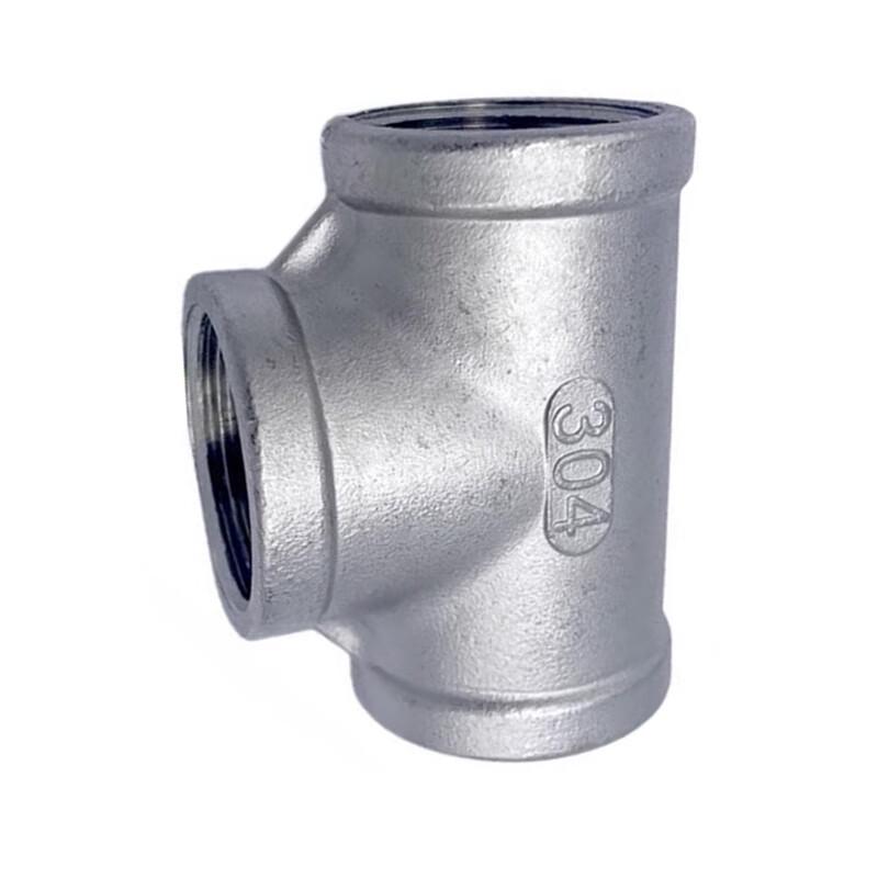 JingTi 304 Stainless Steel Female Thread Equal Tee