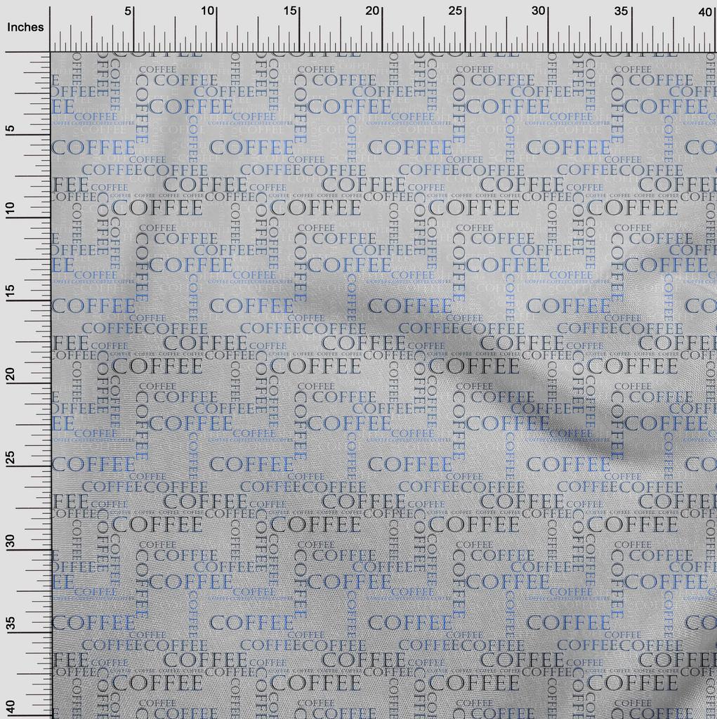 oneOone Georgette Viscose Blue Fabric Text Sewing Craft Projects Fabric Prints By Yard 42 Inch