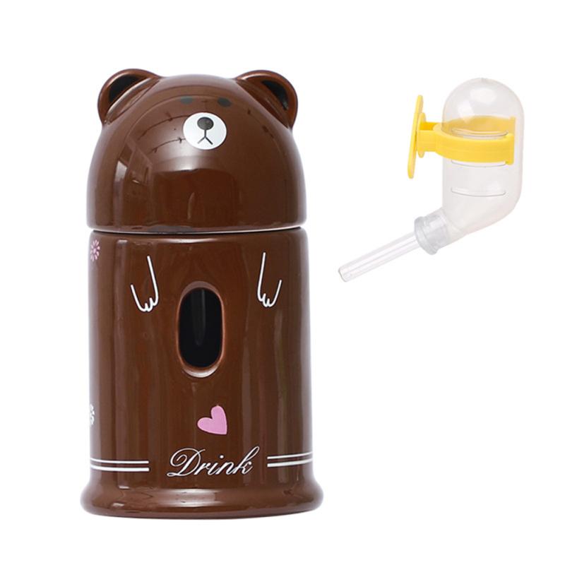 Keramický držák na láhev s vodou Tvar kresleného zvířete Stojan na konvici na pití Potřeby pro domácí mazlíčky Pro křečka