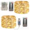 Remote-Controlled USB LED String Lights, Waterproof Copper Wire Battery Box - Outdoor Christmas Decoration