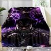 Black Panther Flight Blanket Flannel Throw for Sofa, Indoor, Camping, Living Room, Office, Chair, And Bed Soft Birthday Gift