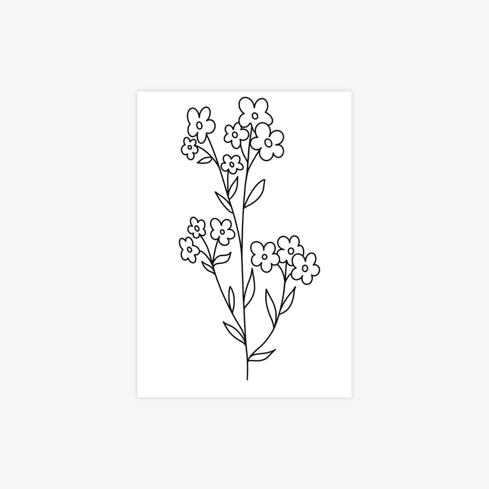 Simple and high-value sweet and cool personality Spice Girl love chain thorns tattoo sticker 7*10