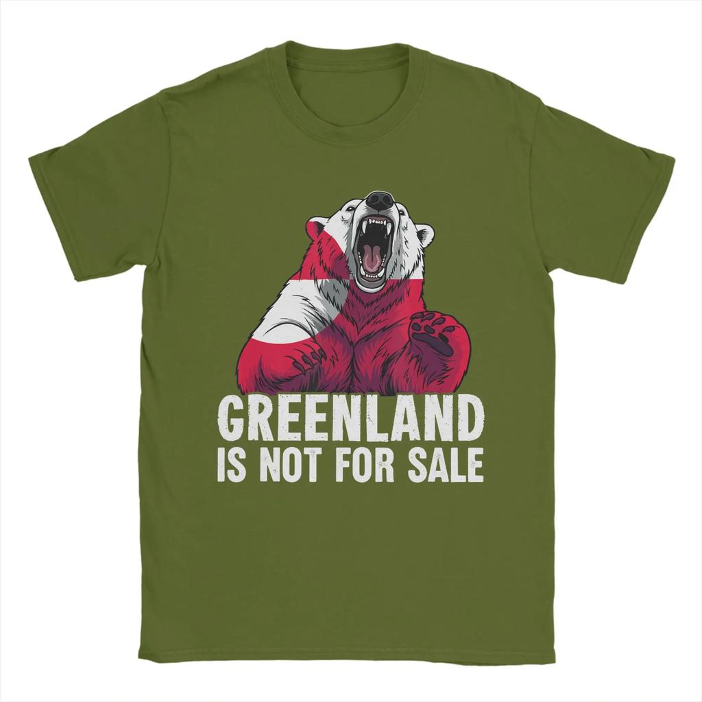 Harajuku T Shirt Beach Greenland Not For Sale For Greenlanders Greenland Flag Beartee Shirt For Unisex Short Sleeve Top Tees