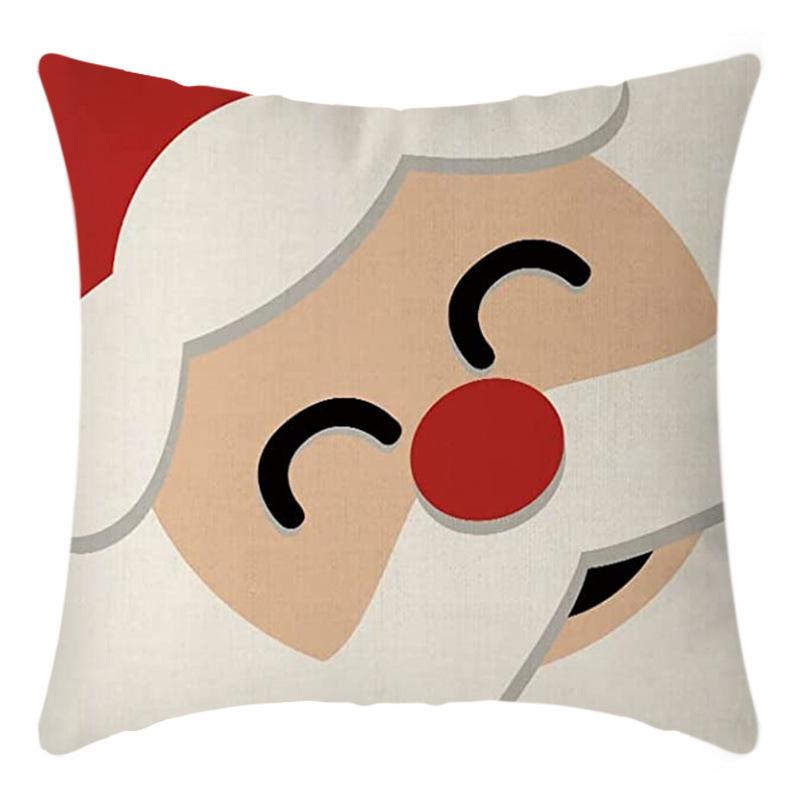 New Christmas Throw Pillow, Polyester Linen, Festive Dress Cushion, Bedroom Living Room Square Pillow, Cushion Pillow Case