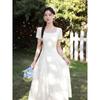 Women's Elegant A-Line Short Sleeve Midi Dress