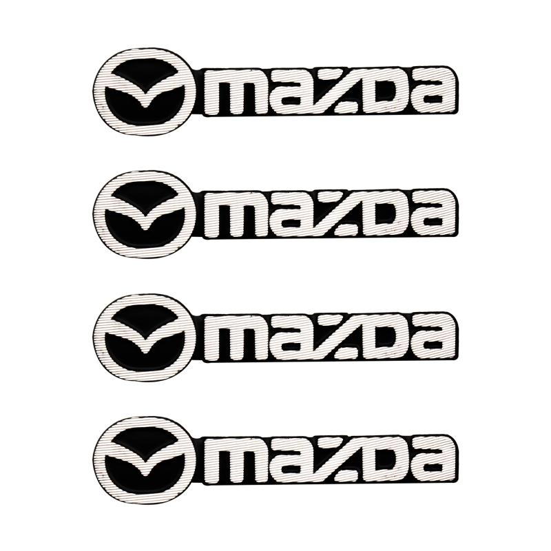 

4pcs Car Audio Speaker Decorate Stickers 3D Aluminum Badge Emblem Decal For Mazda 2015 RX7 MX3 Axela 3 626 5 Atenza MX5 RX8 2019