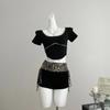 Vintage Sexy Bodycon 2 Piece Pant Sets 2026 Summer Y2k Print Crop Tops + Casual Streetwear Hot Leopard Shorts Korean Fashion