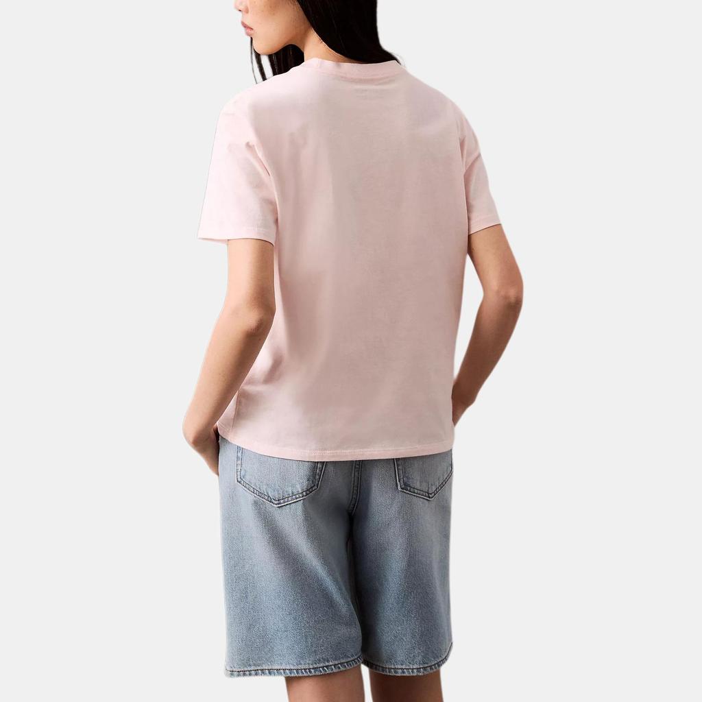 Calvin Klein Soft Breathable Comfortable Crew Neck Pullover Short Sleeve T-Shirt Women tops Light-Pink 478011S-690