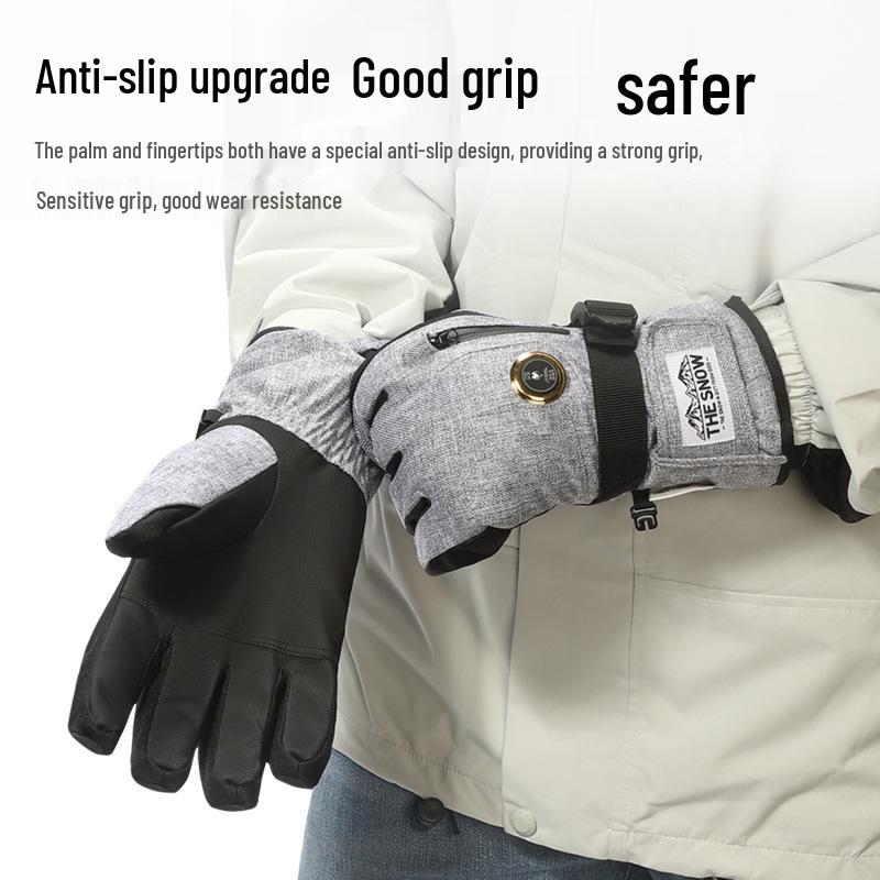 Rechargeable Heated Electric Gloves for Winter Cycling & Motorcycling - Unisex Hand Warmers