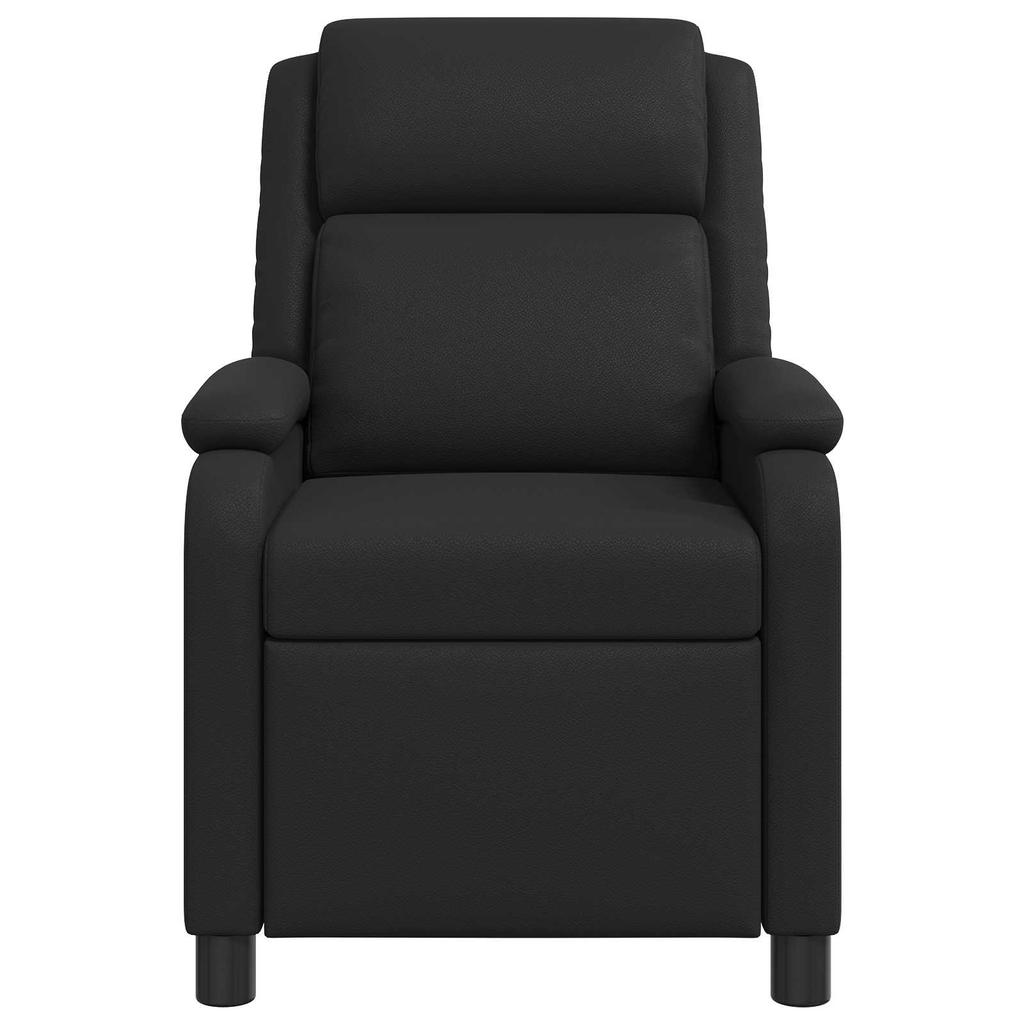 Massage Recliner Chair Black Artificial Leather
