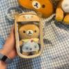 Cartoon Bear Clutch Bag Couple Anime Leisure Bear Pu Coin Purse Mobile Phone Bag Storage Key Wallet Exquisite Gift