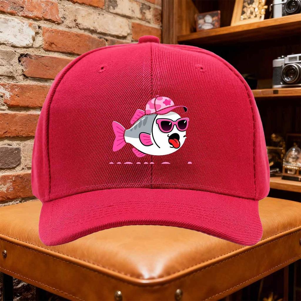 Unisex Fish Wearing Fashion Glasses and a Hat Trendy and Unique Cap Adjustable Baseball Cap Hat Trucker Cap Outdoor Sports