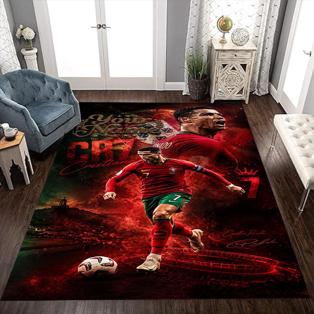 Cristiano Ronaldo (120) Customizable Name Floor Rug Office Rug Design for Decorate room Bedrooms Dining Room Study room Antislip Carpet
