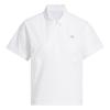 Adidas Golf Beyond the Course Box Silhouette Short Sleeve White Water-Repellent 2-Way Shirt, Women's,