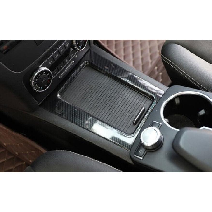 Inner Gear Shift Panel Cover Trim For Benz GLK 2013-2014 2015 ABS Carbon Fiber