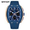 SANDA Youth Barrel-Shaped Sports Watch: Stylish, Multifunctional, Waterproof, and Countdown Features.