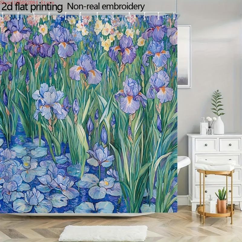 Water Repellent Mildew Proof Shower Curtain With Hooks Easy Install Washable Cute  Design For All Bathroom Scene Decoration