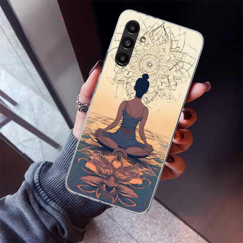 Meditation Yoga Girl Phone Case For Samsung Galaxy A17 A16 A15 A14 A13 A57 A56 A55 A54 A53 A37 A36 A35 A34 A33 A26 A25 A24 A23 G