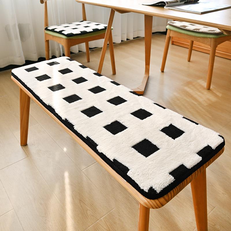 NEW Multi-sizes Plush Bench Cushions Non-slip Chair Seat Sofa Bay Window Cushions Restaurant Garden Bench Seat Swing Seat Pad