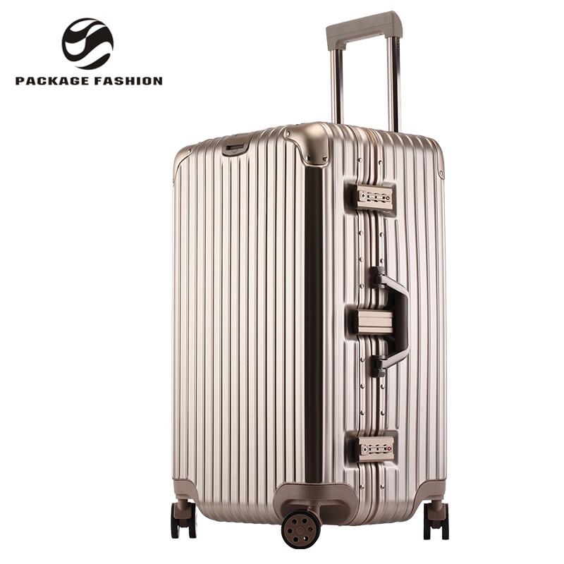 PACKAGE FASHION Thickened Aluminum Frame Luggage