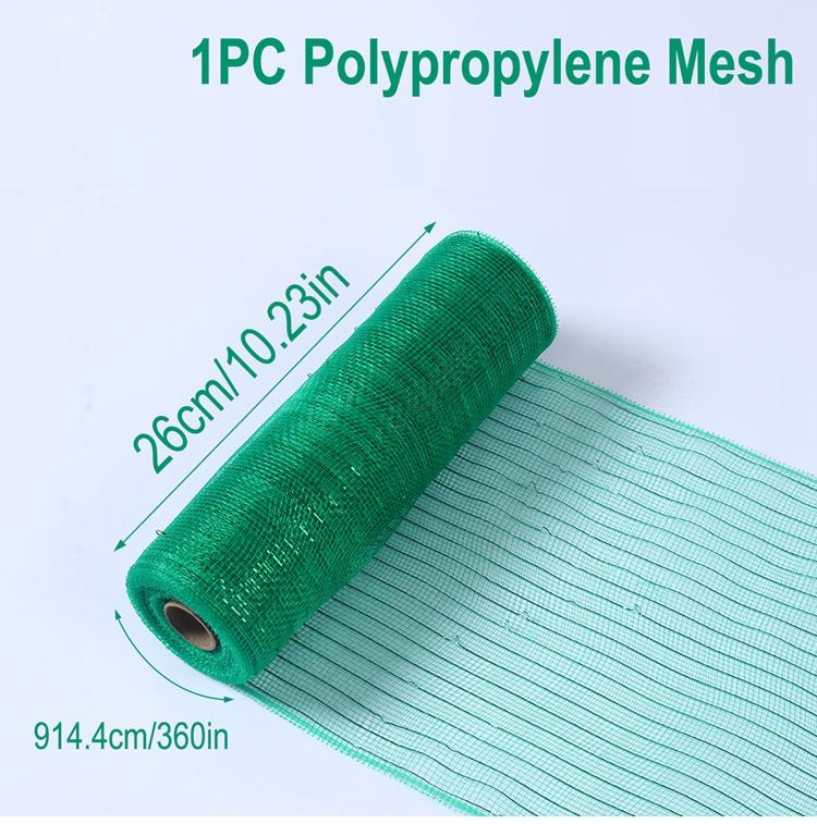 26 x 914 cm Poly-Netzband, Tüllrolle, Stoff für die Herstellung von Osterkränzen zum Selbermachen, Materialien für Blumenhandwerk, Verpackungen, Festivalbedarf