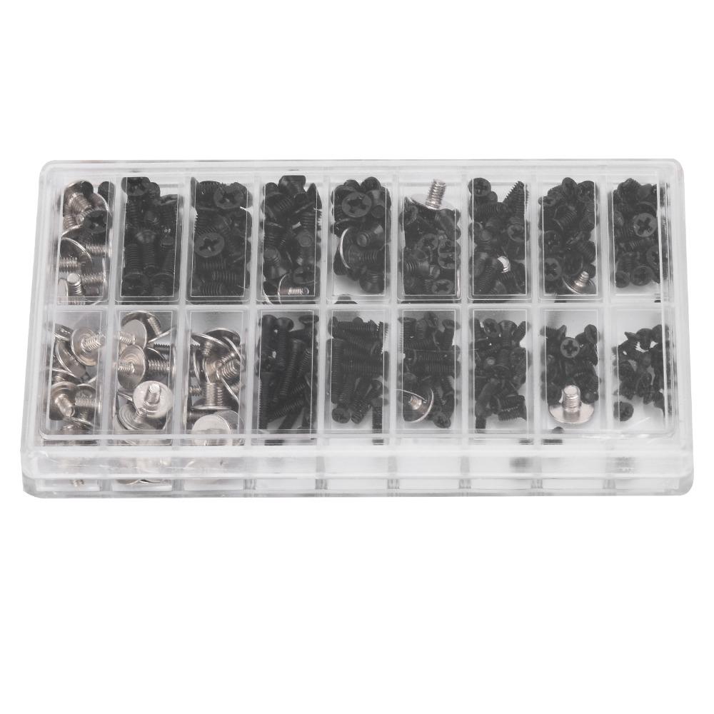 360 Pcs 18 Sizes Laptop Screws Kit Alloy Steel M2, M2.5, M3 Threads Replacement Computer Screws with Storage Box
