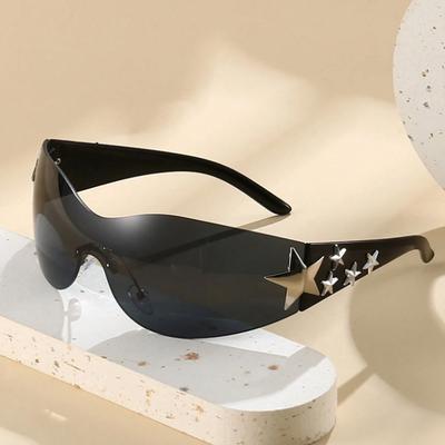 Moda Unissex Multicolorido Formato de Estrela Óculos de Sol Femininos Estilo Esportivo Para Festa Boho e Rua ao Ar Livre Praia Acessórios Escolares
