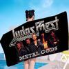 J-Judas P-Priest ROCK BAND Asciugamano da Bagno Microfibra Morbido Assorbente Traspirante Per Ragazza Bambini Decorativo Cartone Animato Asciugamano da Spiaggia