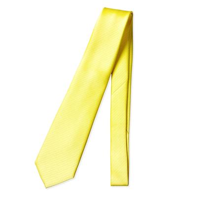 [D+Arts] Men's Standard Necktie, Nishijin-ori Silk, Polka Dot Pattern, Made In Japan, 8cm Width X 146cm Length, Canary Yellow