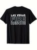 Unisex T-shirt Men'S Heavyweight 180GSM Las Vegas Fire Rescue Graphic Tee - Black Featuring Prominent LAS VEGAS FIR