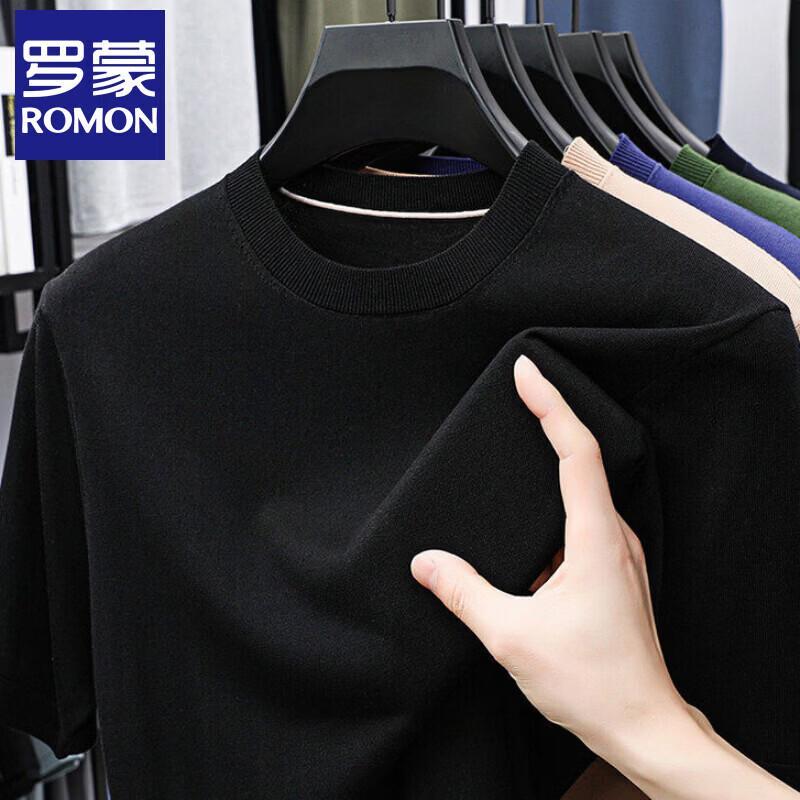 Luomeng Men s Lyocell Tencel Knit Short Sleeve T-Shirt 3XL