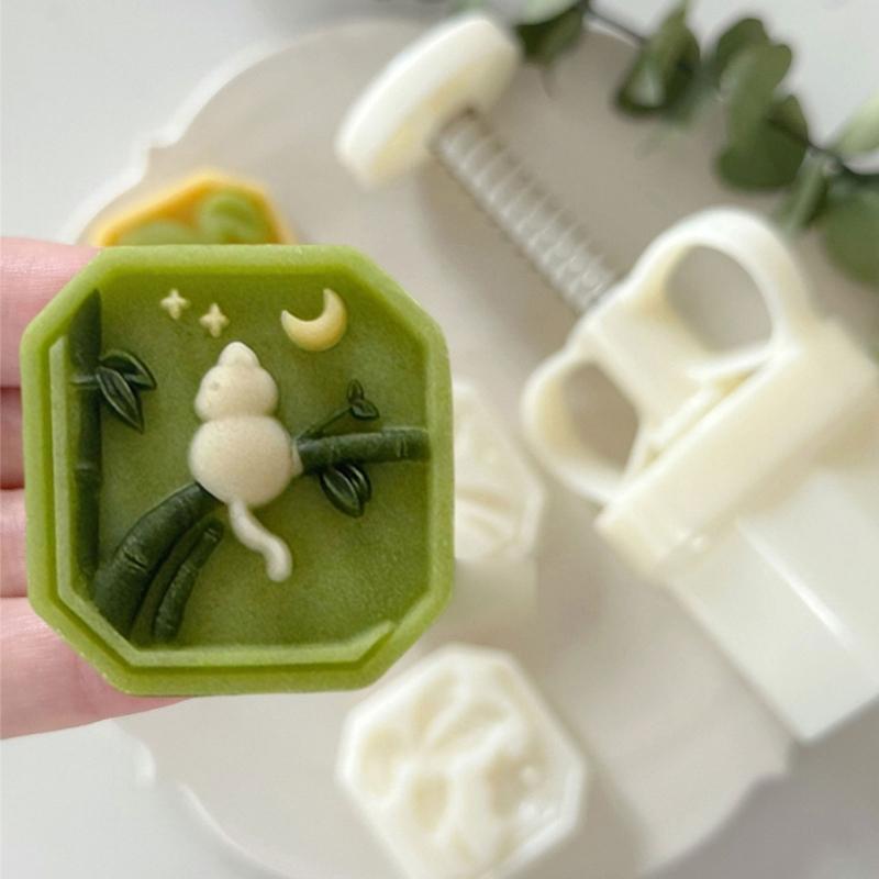 Functional Mooncakes Press Molds Unique Mooncakes Crafting Molds Creative Stamps Set for Making Beautiful Treat
