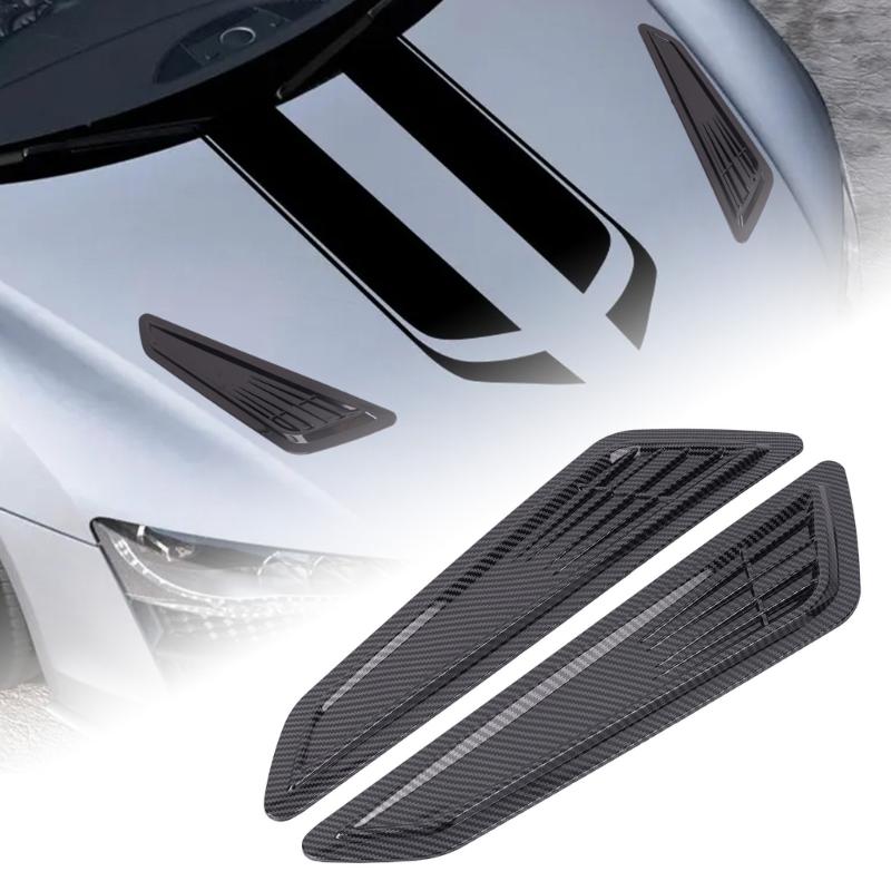 Universal Car Air Flow Decorative Intake Hood Scoops Bonnet Vent Cover  Car Hood Scoops Air Intake Vent Cover
