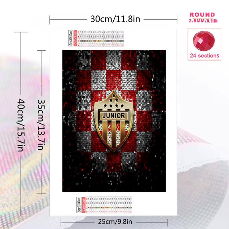Junior de Barranquilla 100% Round Full Drill 5D DIY Diamond Painting Embroidery Cross Stitch Rhinestone Décor