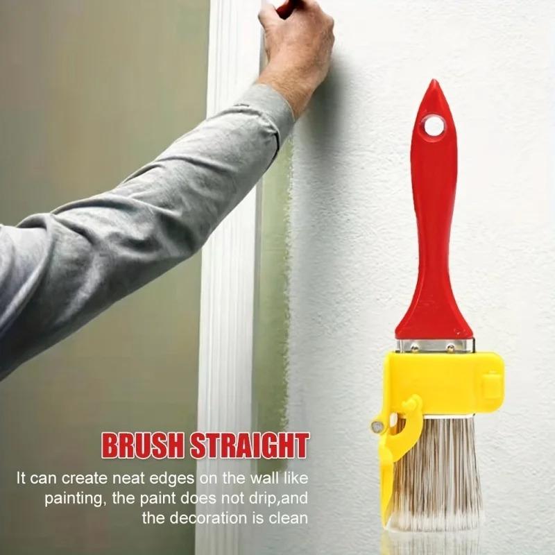 2 Pezzi Pennello per Bordi Pennello per Pittura Strumento per Trattamento Pareti Pennello Multiuso Pennello per Rifinire i Bordi Pennello Taglio Separatore Colore Lattice Pennello