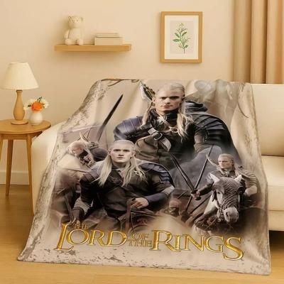 HD L-Lord of The Rings H-Hobbit Gandalf Legolas Flannel Blanket,Ultra Soft Warm Plush Throw for Home Bedroom Bed Sofa Cover