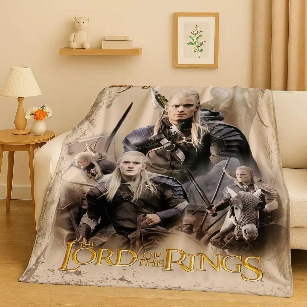 HD L-Lord of The Rings H-Hobbit Gandalf Legolas Flannel Blanket,Ultra Soft Warm Plush Throw for Home Bedroom Bed Sofa Cover