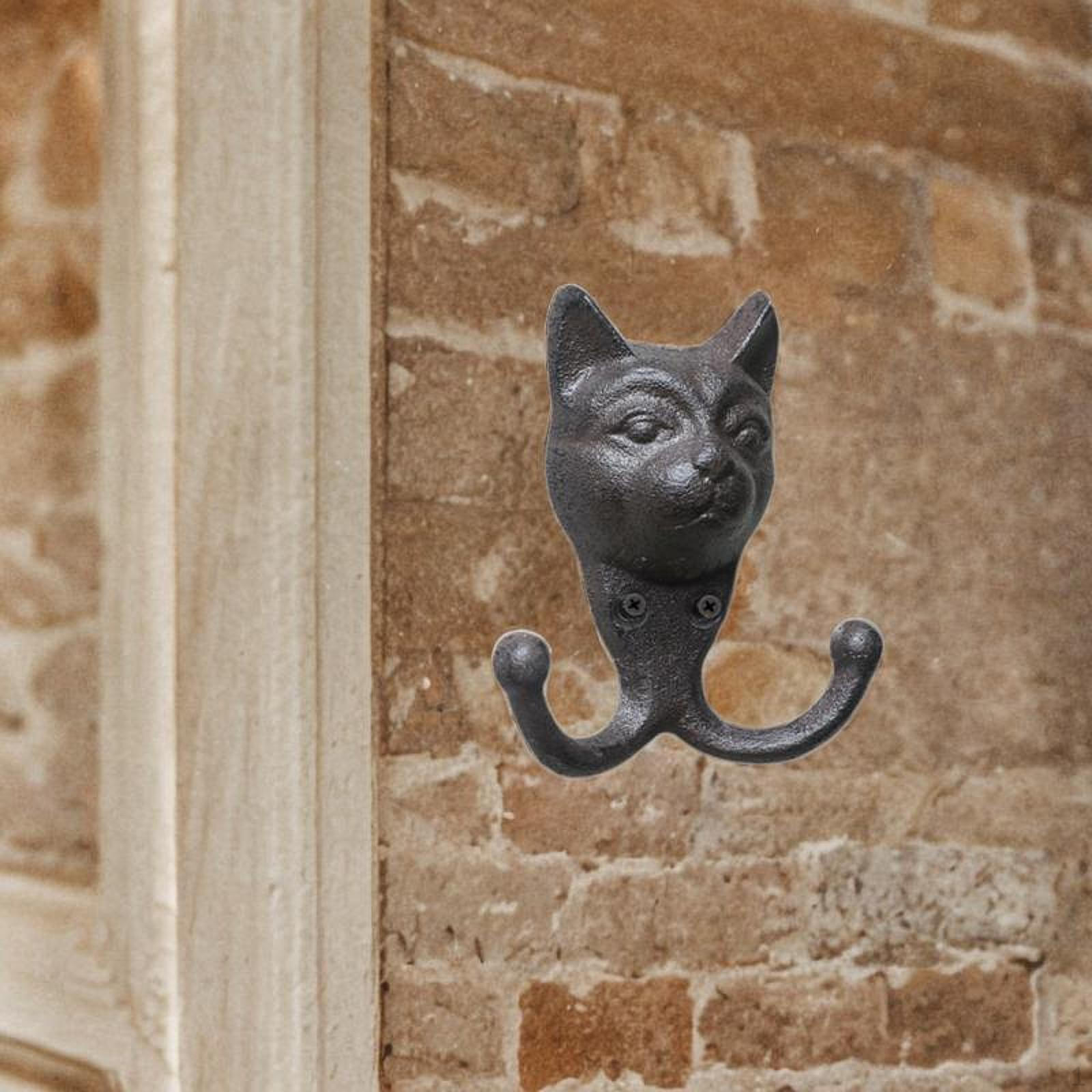 

Голова животного Настенный крючок для ключей, халатов, вешалки для ванной комнаты, кухни, деревенский стиль Cat