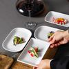 Churong White Melamine Rectangular Serving Plates
