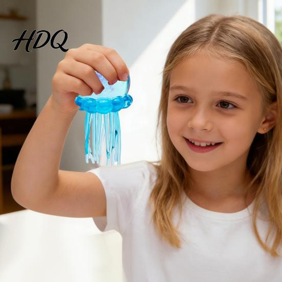 Glitzer-Quallen-Spielzeug Transparent zum Kneten mit Stressabbau Sensorischer Dekompressionsball Klares Meerestier Fidget