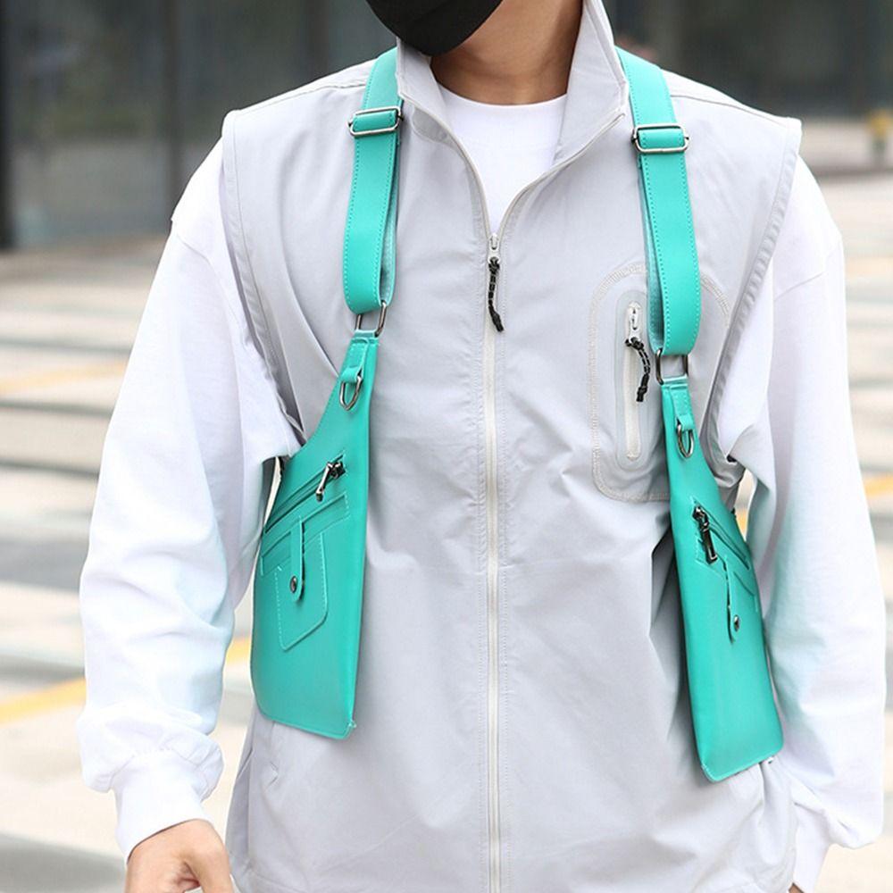Borsa a Gilet Impermeabile Spallacci Regolabili Cinturino Sottobraccio Tasca Portafoglio Uomo Donna