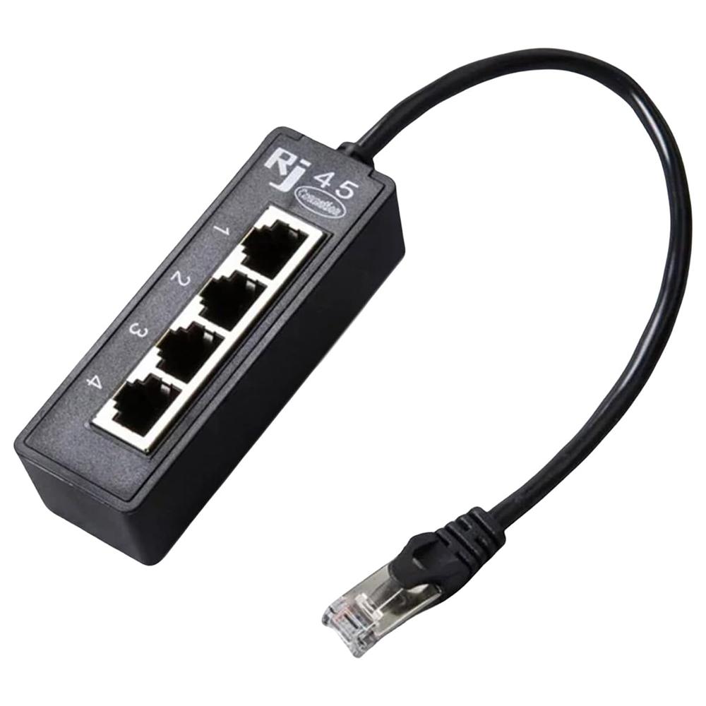 1 to 4 RJ45 Network Expansion Adapter LAN Ethernet Male to Female Networking Splitter