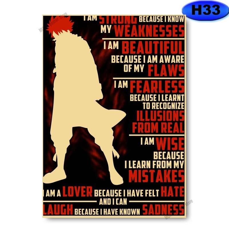 Vintage klasické anime plakáty postav Kraft Paper Slayer/Haikyuu Plakát Anime Dekor Pokoj Bar Kavárna Nástěnná malba