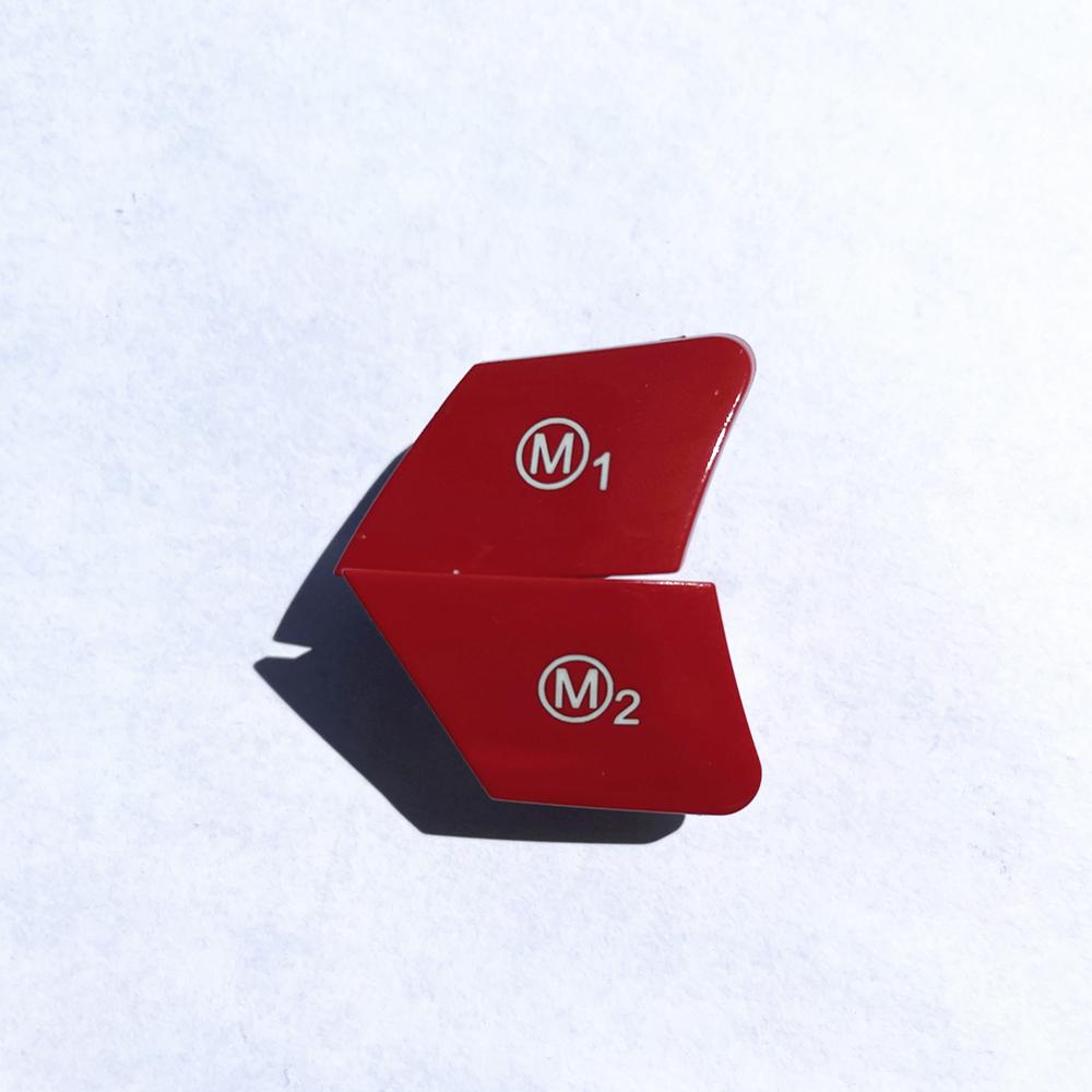 Gloss Color M1 M2 Sport Steering Wheel Button For BMW F10 F20 F22 F30 F32 F2 F26 F15 F26 M3 M5 550D M328 Steering Wheel
